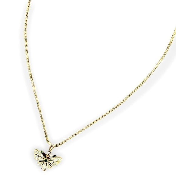14k Rope Chain with Gold Butterfly - Picture 3 of 5